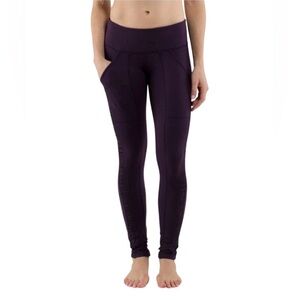 Lululemon Athletica Practice Daily Pants Pocket Leggings size 8 nwt purple plum